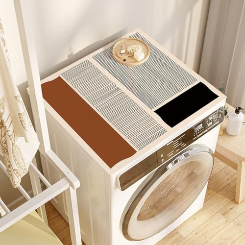 alfombra para lavadora,Tapete de Goma,funda lavadora carga superior,elasticidad,Fácil de limpiar,resistente a la abrasión y a las manchas,adecuada para lavadoras,secadoras,cocinas,autocaravanas,baños