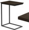 LAMO Manufaktur Beistelltisch | Laptoptisch | Sofatisch | mobiler Kaffeetisch | Nachttisch | 50x35x67 cm | Gestell Schwarz | 100% Echtholz Massiv Platte Farbe: Schwarz