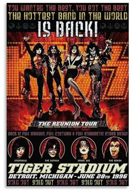 MAIDOU Vintage-Rockband-Poster, 70er-, 80er-, 90er-Jahre, Retro-Schlafzimmer-Dekor, Wandkunst, Konzert-Poster, alte Musik, Album-Cover, Druck, 30 x 45 cm, ungerahmt, 6