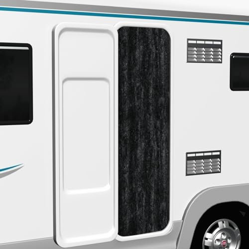 Kavolet Türvorhang aus Chenille, 56x200 cm Fadenvorhang Insektenschutz Fliegenschutz Vorhang Flauschvorhang Plüschvorhang Türvorhang für Camping Wohnwagen Anthrazit