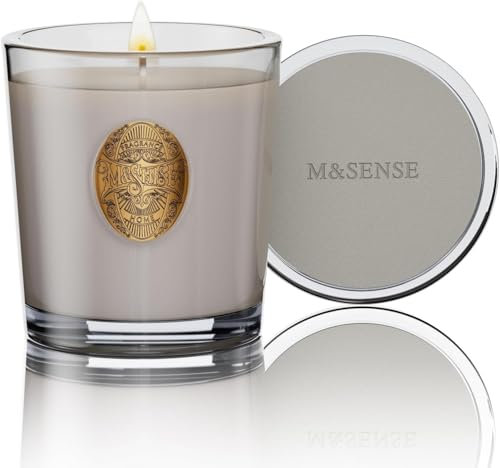 M&SENSE Duftkerze Kokosnuss,260g Duftkerzen im Glas Natürliche Soja-Kerze,50 Stunden Brenndauer,Kerzengeschenke für Frauen & Männer,Geschenk Kerze
