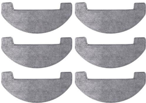 Lot de 6 Chiffons de rechange pour Proscenic Q8/Q8 Max,für MONSGA MS1 Max/Ultenic D10/Lubluelu L15/Trouver E10/Mova E10/Mamibot EXVAC700 Pioneer/Liectroux M70 Pro aspirateur robot