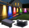 JBdusn Solar Wandleuchte Aussen,【2 Stück】 RGB Solarleuchten IP65 Wasserdicht 12 Leuchtmodi, Aussenleuchte, Wandleuchte für Garten, Zaun beleuchtung, Solarlampen für Draußen, Treppenleuchten