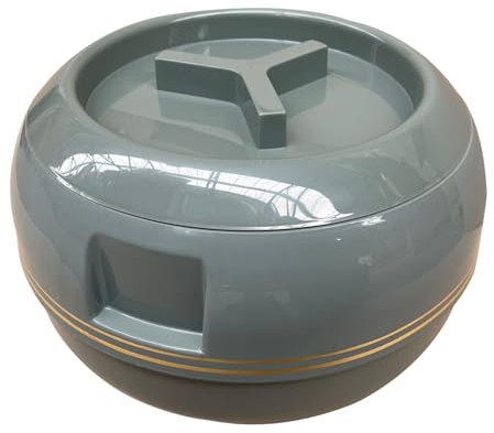 7500ml Large Peacock Colour Insulated Casserole Serving Dishes with Locking Lid Serving Dishes – Double Wall, Stainless Steel, BPA-Free, Hotpot & Chrome Finish for Hot Food Soup/Salad [7.5 Litres]