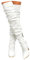 ticticlily Stivali Alti Donna Sopra Il Ginocchio Sexy Fashion Nightclub Scarpe con Tacco Alto D Bianco 38 EU