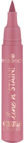 Essence Line n' Stain! TATTOO LIP LINER, nº 01, rojo, duradero, definitorio, efecto colorante, intenso, vegano, sin perfume, sin alcohol, sin parabenos, 3 unidades (3 x 2,5 ml)