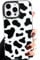 Efitoo for iPhone 16 Pro Max Case Cow Print Black and White Soft Silicone Cover for Girls & Women, Clear Aesthetic Design, Shockproof & Protective (for iPhone 16 Pro Max)