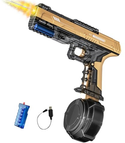 Elektrische Wasserpistole Sehr Stark,Wasserpistole Elektrisch,Water Gun Electric mit Licht,Wasserspritzpistole Elektrisch bis zu 6-8m,500ML Elektronische Wasserpistole für Erwachsene Kinder (C)