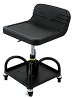 LCQSYE hocker mit Rollen Rolling Creeper Sitz Mechaniker Hocker Stuhl Mit Werkzeug Tablett 300LBS Einstellbare Swivel Garage Hocker Werkstatt Rollhocker(Black Square Tray)