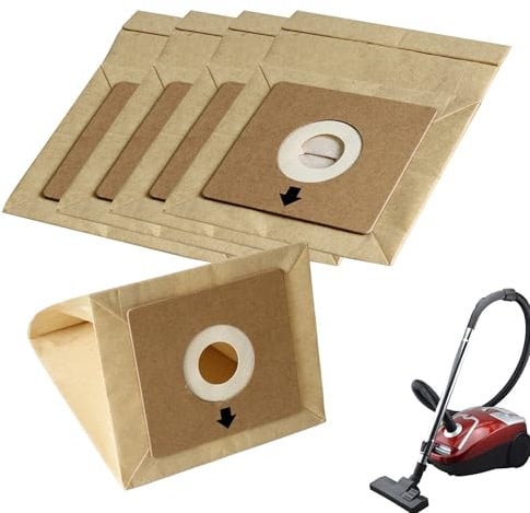5Pcs Strong Paper Dust Bags High Filtration Vacuum Cleaner Paper Bags Anti Dust Leakage Design Dust Bag for Vacuum Cleaner Compatible with Bush VCB35B15C1J7W-70 VYTRONIX RBC02 BC-402 BC-501 etc
