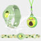 Kompatibel mit Apple Airtag, Wasserdichtes Avocado Design, Weiches Silikon Airtag Armband, Wasserdicht, Kinderfreundlich, mit Lanyard und Schlüsselbund, GPS Tracker Armband