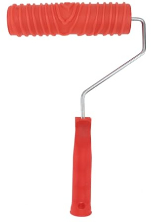 Hemobllo Rouleau Peinture Effet Bois pour Décoration Murale DIY | Motif bois réaliste, idéal murs et meubles, poignée ergonomique, effet papier peint DIY, compatible peinture à l'eau