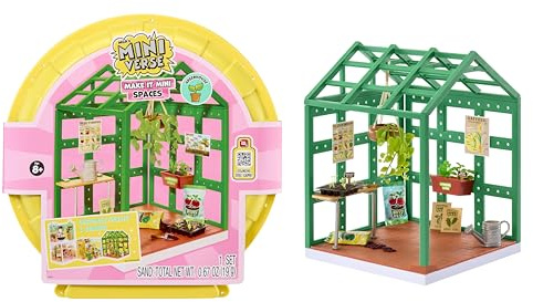 MGA's Miniverse Make It Mini Spaces Greenhouse - Building Set, Customise, DIY Crafts, for Collectors & Children Ages 8+