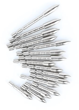 surwolf Bogenschießen Einsatz Pfeilspitzen,60/80/100/120 Grains Geschossspitzen,Zielpfeil,Jagdspitze, geeignet für ID 4,2 mm Pfeilschäft,Insert Pfeilspitzen,36Stück