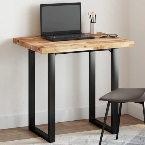 Qnhdfrt 100x60 cm Acacia Solid Wood Table Top, 4 cm Thick