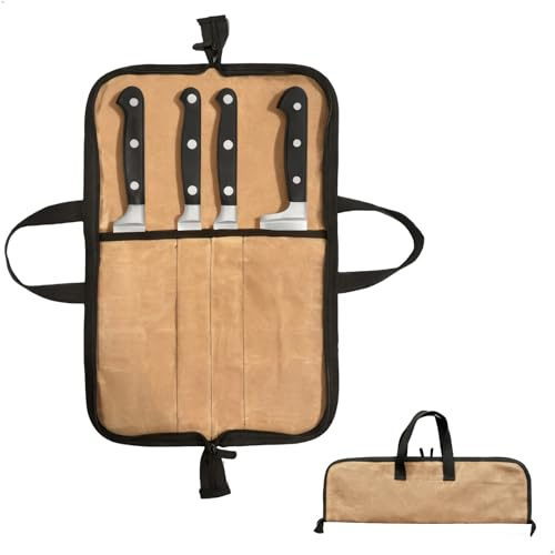 xyuayamz Manta de Cuchillos de Cocina, Estuche Cuchillos, Manta Cuchillos Cuenta con un Asa y Cierre de Cremallera, Funda para Cuchillos de Cocina para organizar varios cuchillos de Chef