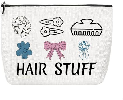 Hair Stuff Organiser Bag for Travel Travelling Portable Storage Bag for Hair Bands Clips Hair Stuff Travel Bag for Hair Tools Combs Hair Accessories Bag for Women Girls Christmas Gifts