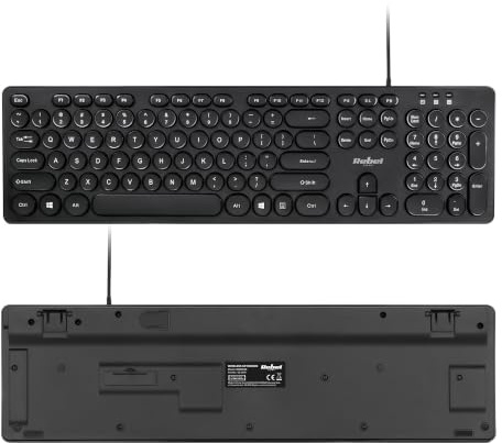 Rebel Electro Tastatur Verkabelt WDK100 Membrantasten USB 2.0