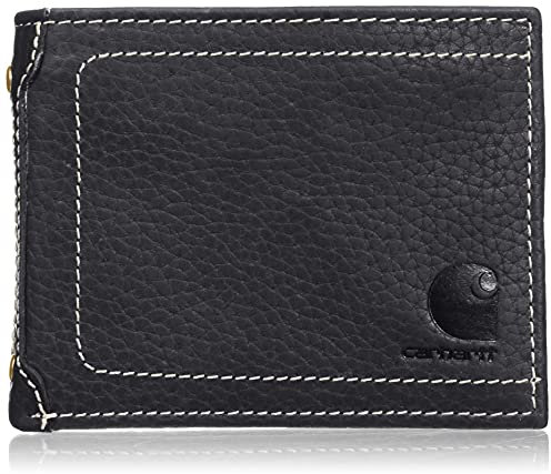 Carhartt Store bourse portefeuille en cuir avec le logo 61-2201, couleur:noir