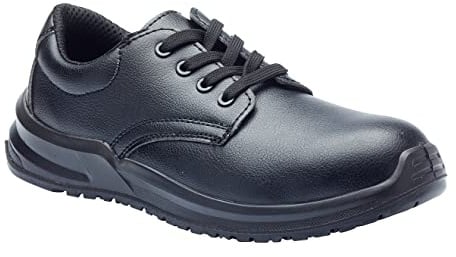 Blackrock Lace-Up Safety Shoes, Mens Womens Steel Toe Cap, Chef, Nursing, Orthopedic, Non-Slip Work Shoes, Work Utility Footwear, Hygiene, Catering, Kitchen Anti-Slip - Size 8