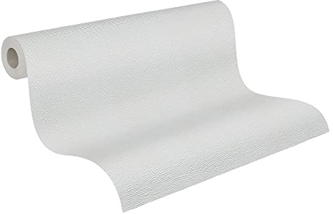 A.S. Création 25 x 1.06 m Made in Germany White Paintable Non-Woven Wallpaper 251312 2513 – 12