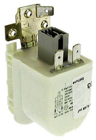 FILTRE ANTIPARASITE 0,1UF+2X0,015UF+1MR POUR LAVE LINGE WHIRLPOOL - 481010807672