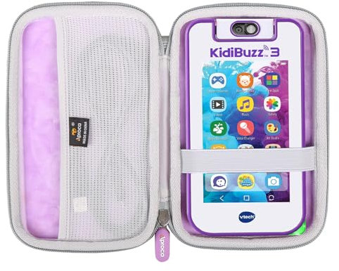 Aproca Hartschalen-Reisetasche für VTech KidiBuzz Black - Inner Pink