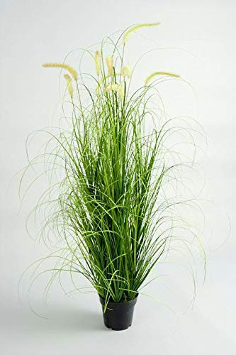 Klocke Kunstpflanzen Hochwertiges & Künstliches Gras/Dekogras mit Schilf - Wunderschön & Naturgetreu - Grasarrangement/Gras Arrangement/Grasbüschel/Grasbündel (Groß: 145cm)