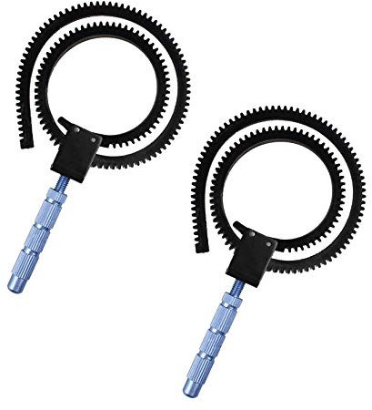 Futheda 2 x Verstellbarer Griff mit Fokus-Zoom-Ringhebel, Gummi-Fokal-Gurtband, Foto-Zubehör, kompatibel mit DSLR/SLR-Digitalkamera, Video-Camcorder.