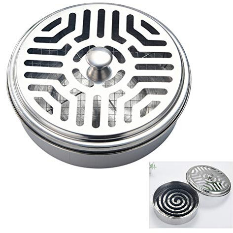 WINBST Rétro évider Le Moustique Porte-Bobine Porte-Bobine conteneur pour Moustique Bobine Moustique en Acier Inoxydable