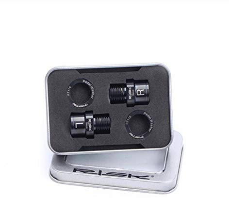 U/N Titanium MTB Pedal Verlängerung Schrauben Bolzen für Fahrrad Pedale Bolzen Verlängerung 16/20 mm Rennrad Zubehör, Schwarz , 16 mm