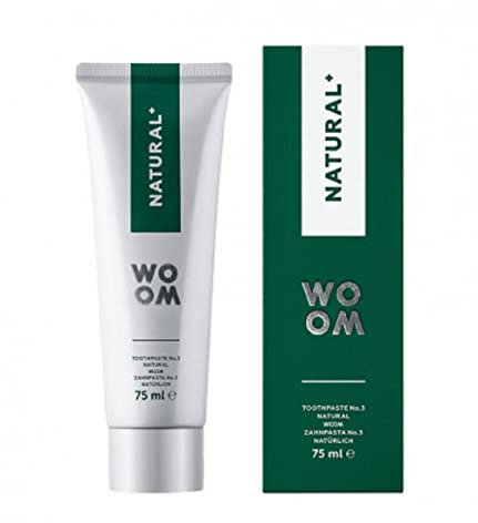 Woom Natural+ Vegane Zahnpasta Toothpaste mit 98 % natürlichen Inhaltsstoffen 75 ml