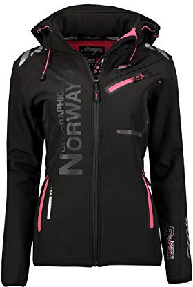 Geographical Norway Damen Softshelljacke Reine Black/Fluo pink L