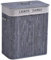 HOMCOM 100L Collapsible Natural Wood Laundry Hamper Organizer Clothes Washing Basket Bin Storage Box w/Lid Removable Lining 52x32x63cm, Grey