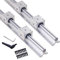 GooEquip Linearführung SBR16 1200mm 2 x Linearschienen und 4 x Lagerblöcke, Linearschienenlänge 1200 mm Linearschienen für Maschinen und automatisierte Geräte (SBR16-1200)