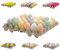 Hochwertige Eikerzen/Ostereier Kerzen - Bunter Mix - Eierkerzen Ostern - Dekoration (Farbmix (2), Höhe: 6 cm (30 Stück))
