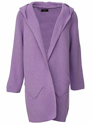 Zwillingsherz Strickjacke Cardigan für Damen - Hochwertiger Mantel Überwurf warm kuschelig weich mit Kapuze - Cape Umhang Strick Frühjahr Herbst Winter