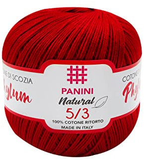 Panini Tessuti, Cotone Phylum tit. 3 Panini natural Ritorto 3 Volte Spessore più Grosso - Filo di Scozia - Made in Italy - Lavoro all'Uncinetto, Handmade