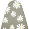 Encasa XO Mini Ironing Board Covers (72x30 cm) Drawstring Tightening with Thick 3 mm Felt Padding, Easy Fit, Scorch Resistant, Printed - Daisy Grey