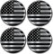 Biomar Labs 4 x 60mm Aufkleber 3D Silikon Silber Schwarz USA Amerika Vereinigte Staaten America Flagge Fahne Für Radkappen Nabenkappen Radnabendeckel Rad-Aufkleber Nabendeckel A 9660