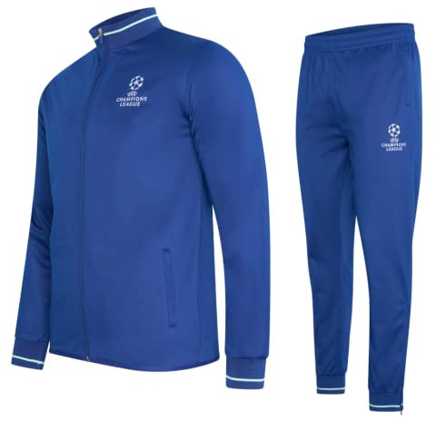 Champions League Trainingsanzug für Herren - Saison 22/23 - Medium (M) Offiziele Product - Langarm Jacke blau - Jacke und Hose für Fussball Training