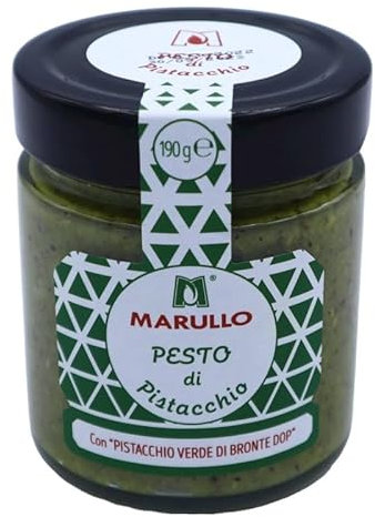 MARULLO Pesto di Pistacchio Verde di Bronte DOP, Premium - 60% 190 g