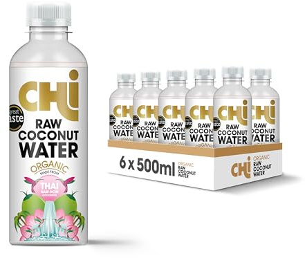 CHI Rehydrate/Revive RAW Organic Coconut Water Drink I (500ml) Pack of 6 I Hydrate with Natural Electrolytes, No Sugar Added, Full Of Vitamin C & Potassium.