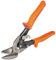 Klein Tools 2400L Linksschneidende Offsetschere Luftfahrt-Blechschere mit geschmiedeter Klinge für präzises Blechschneiden