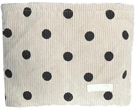 LQSCJS Kosmetiktasche mit Reißverschluss - tragbare multifunktionale Kulturtasche für Reise und Make-up - Polka Dot Beige