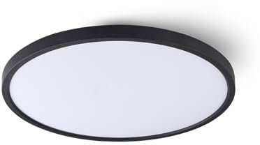 Jandei - LED-Deckenleuchte, 48 W, dreifarbig, 3000 K, 4200 K, 60 cm Durchmesser, schwarzer Rahmen, Oberflächeninstallation. Perfekt für Schlafzimmer, Wohnzimmer, Küche, Haus, Busines...