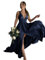 Babyonlinedress Babyonline D.R.E.S.S. Robe de Soirée Demoiselle d'honneur Longue Maxi en Satin élastique pour Cocktail Mariage Bleu Marine 46