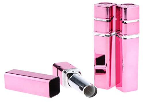 Leisurealeaneag 3 Stücke Leere Lippenstift Tube Lippenbalsam Container DIY Kosmetik Make-up Tools, Rosa, Stil 4