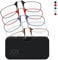 JOX Nose Reading Glasses with Compact Case - Slim Nose Reading Glasses to stick on the mobile phone - Flex-Fit Technology - Unmatched Clarity and Comfort for Your Reading Needs (Black, 2, Dioptres)