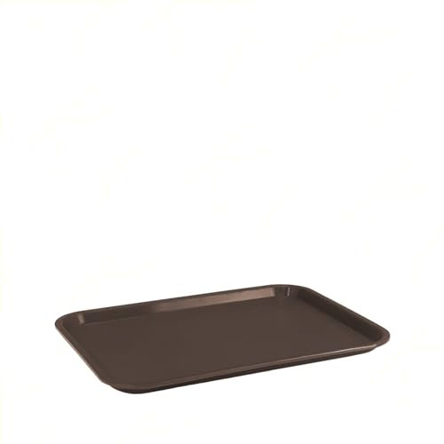 Sicignano | Vassoio Fast Food Ideale per Fast Food Paninerie Pizzerie, Polipropilene Alimentare Marrone 41,5x30,5 cm 370 g Impilabile Made in Italy, Capacità 1 Piatto 1 Bicchiere
